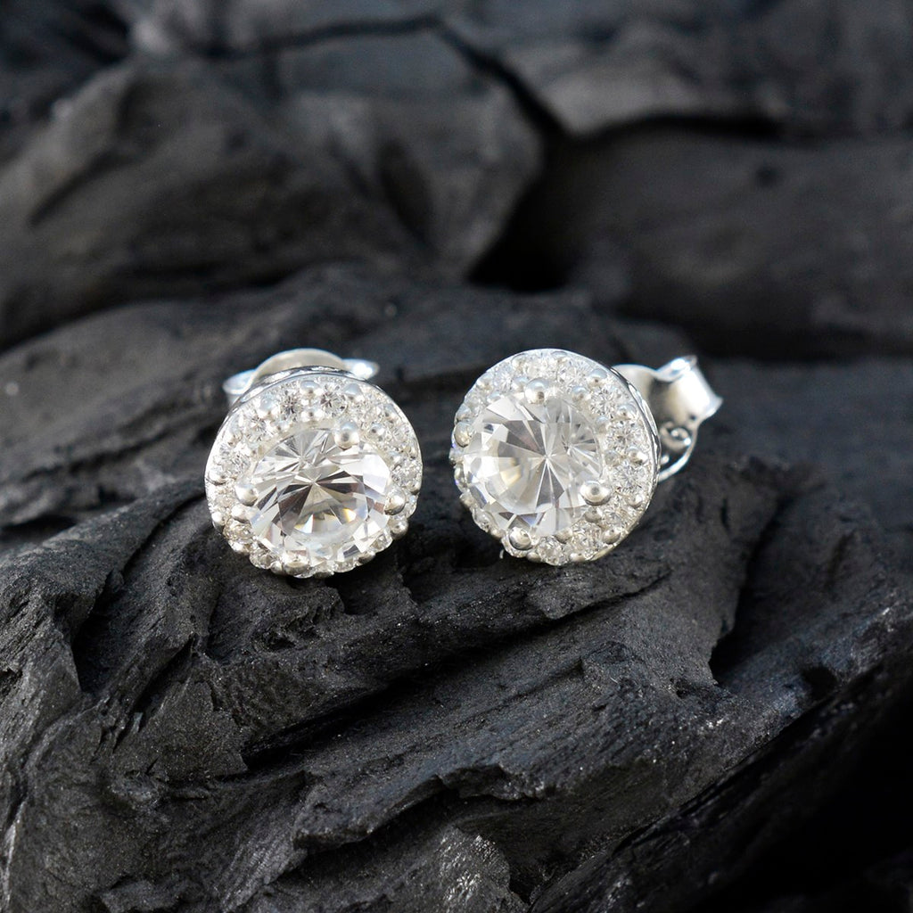 Cubic-Zirconia-American-Lourdes-multiple-Stud-White-92.5-Silver-Earring