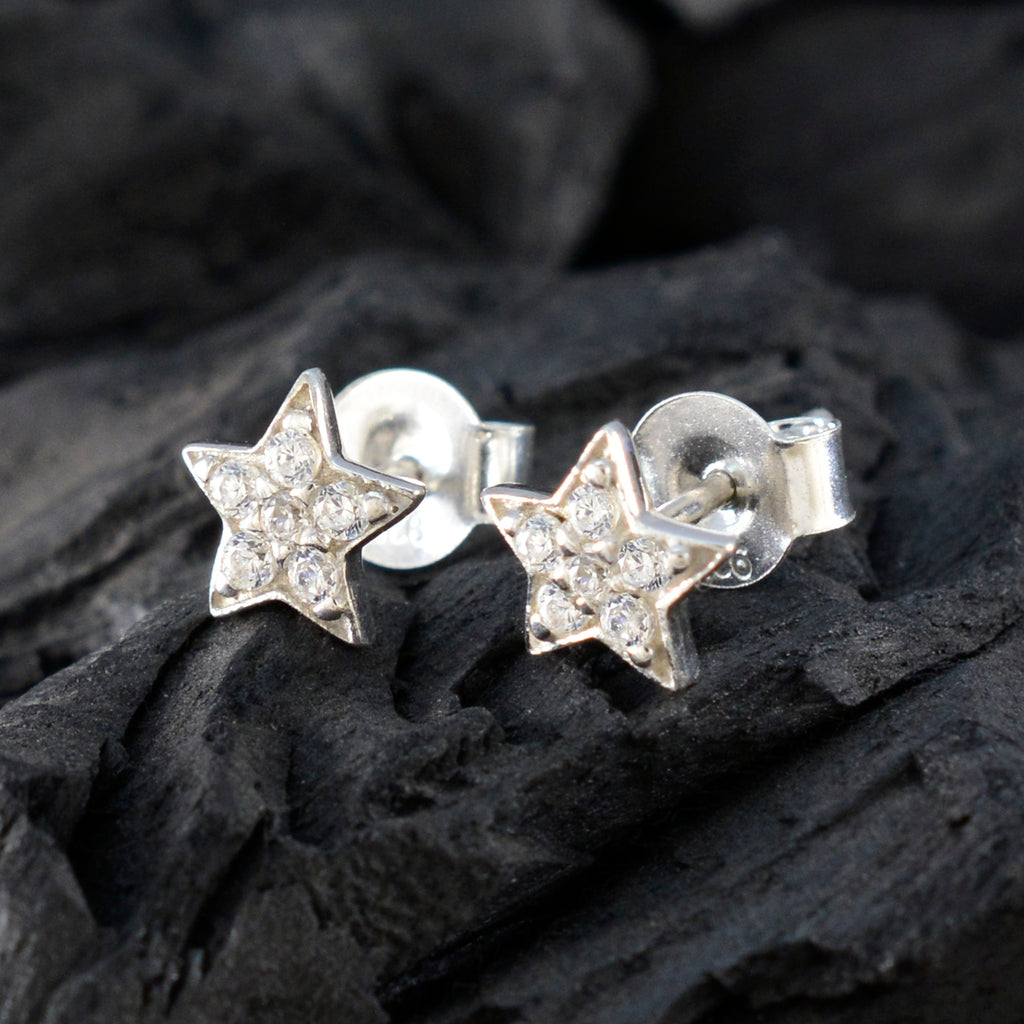 Cubic-Zirconia-American-María-multiple-Stud-White-925-Sterling-Silver-Earring