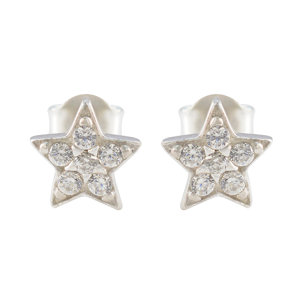 Cubic-Zirconia-American-María-multiple-Stud-White-925-Sterling-Silver-Earring