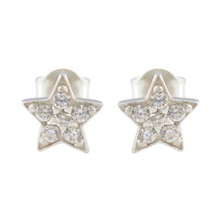 Cubic-Zirconia-American-María-multiple-Stud-White-925-Sterling-Silver-Earring