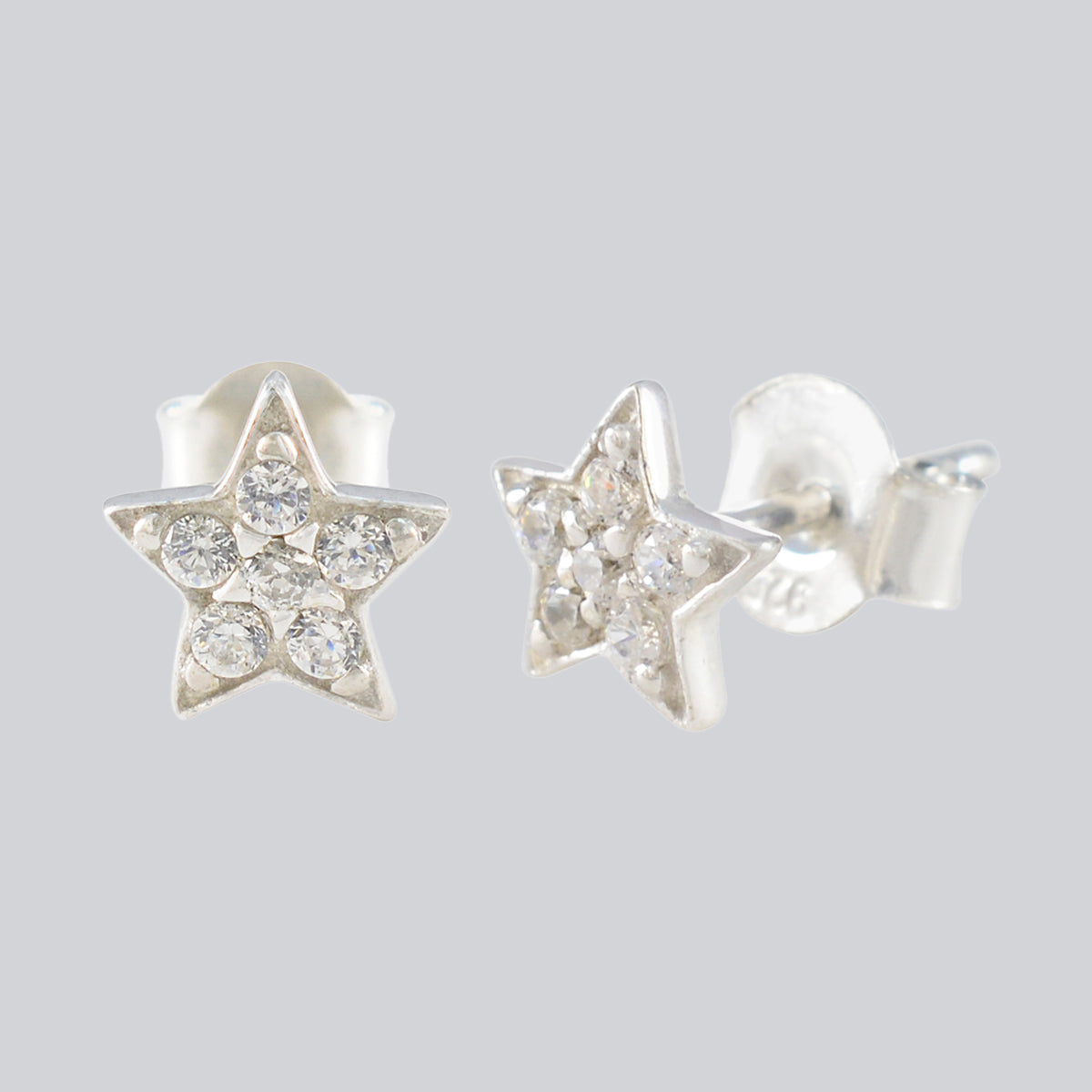 Cubic-Zirconia-American-María-multiple-Stud-White-925-Sterling-Silver-Earring
