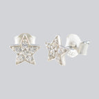 Cubic-Zirconia-American-María-multiple-Stud-White-925-Sterling-Silver-Earring