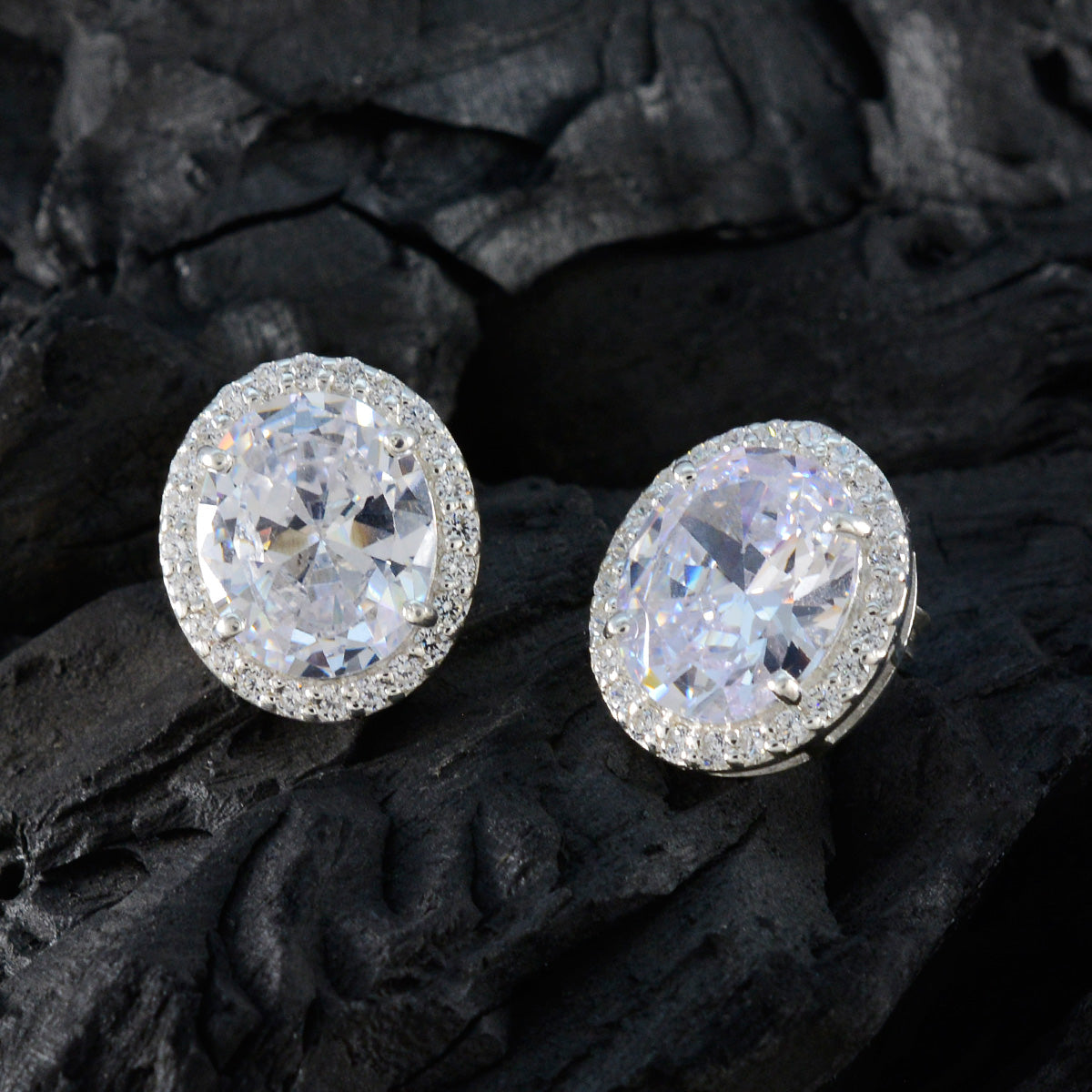 Cubic-Zirconia-Russian-Grace-multiple-Stud-White-925-Sterling-Silver-Earring