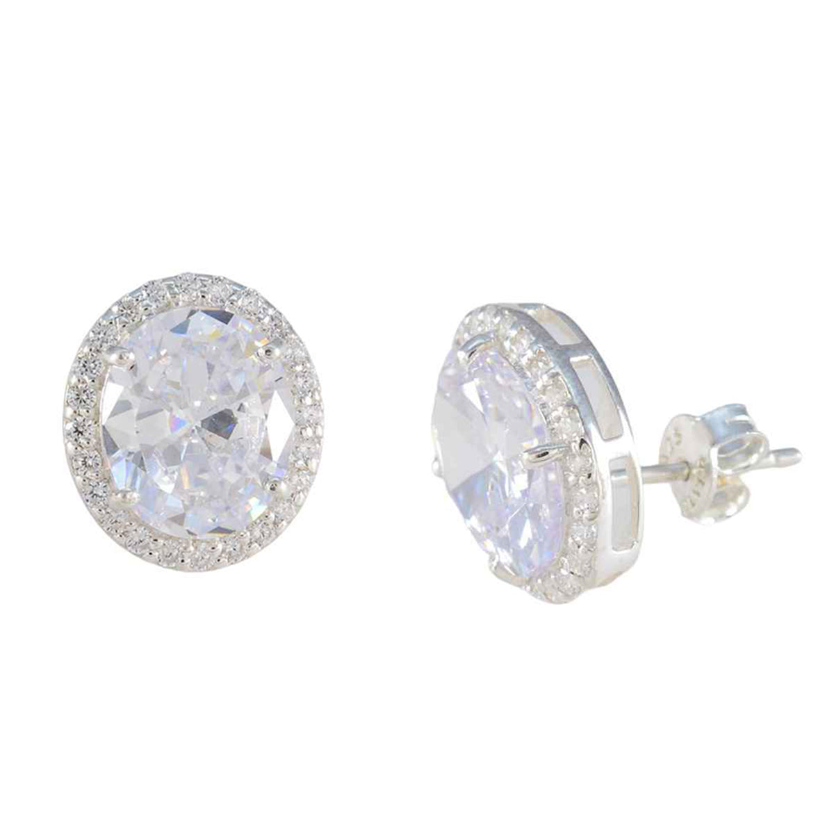 Cubic-Zirconia-Russian-Grace-multiple-Stud-White-925-Sterling-Silver-Earring