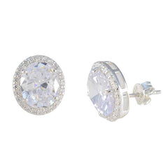Cubic-Zirconia-Russian-Grace-multiple-Stud-White-925-Sterling-Silver-Earring
