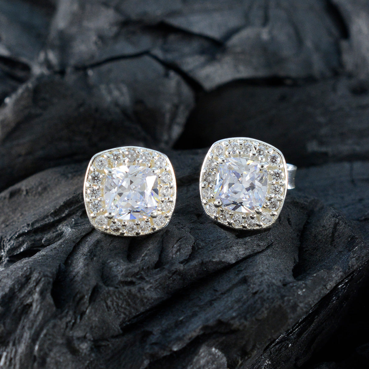 Cubic-Zirconia-African-Sofía-multiple-Stud-White-Sterling-Silver-Earring