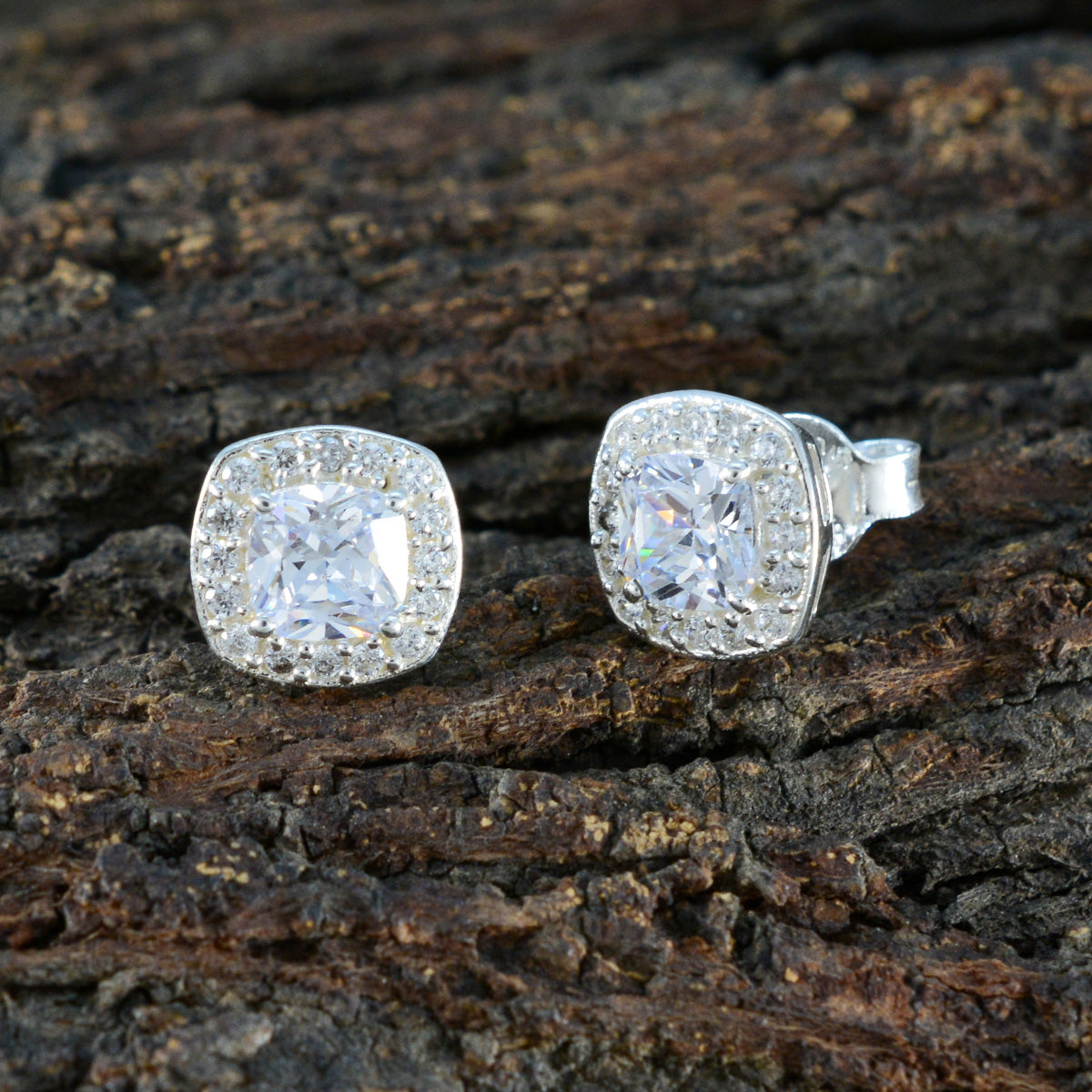 Cubic-Zirconia-African-Sofía-multiple-Stud-White-Sterling-Silver-Earring