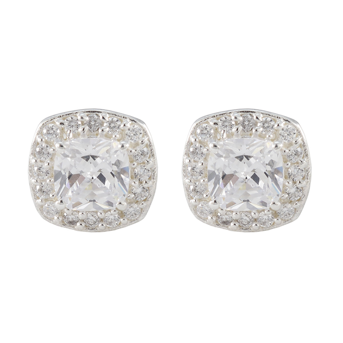 Cubic-Zirconia-African-Sofía-multiple-Stud-White-Sterling-Silver-Earring