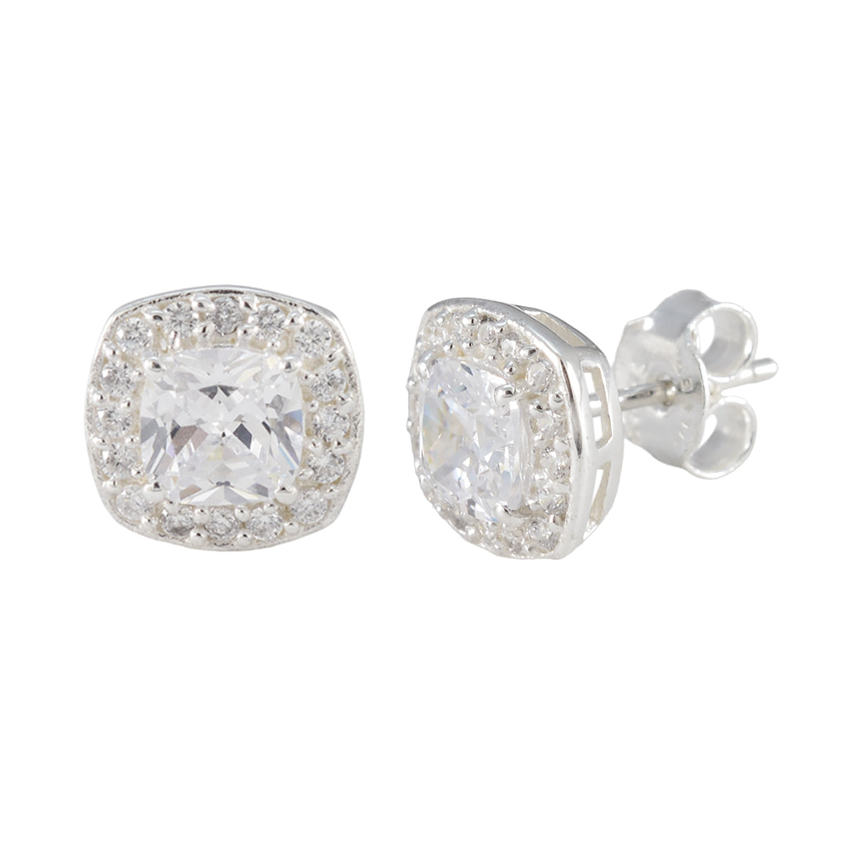 Cubic-Zirconia-African-Sofía-multiple-Stud-White-Sterling-Silver-Earring