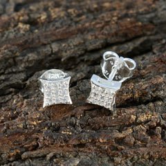 Cubic-Zirconia-Korean-Lucia-multiple-Stud-White-Sterling-Silver-Earring
