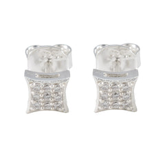 Cubic-Zirconia-Korean-Lucia-multiple-Stud-White-Sterling-Silver-Earring