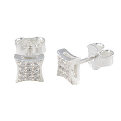 Cubic-Zirconia-Korean-Lucia-multiple-Stud-White-Sterling-Silver-Earring