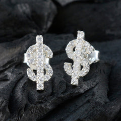 Cubic-Zirconia-Japanese-Luisa-multiple-Stud-White-925-Silver-Earring