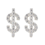 Cubic-Zirconia-Japanese-Luisa-multiple-Stud-White-925-Silver-Earring