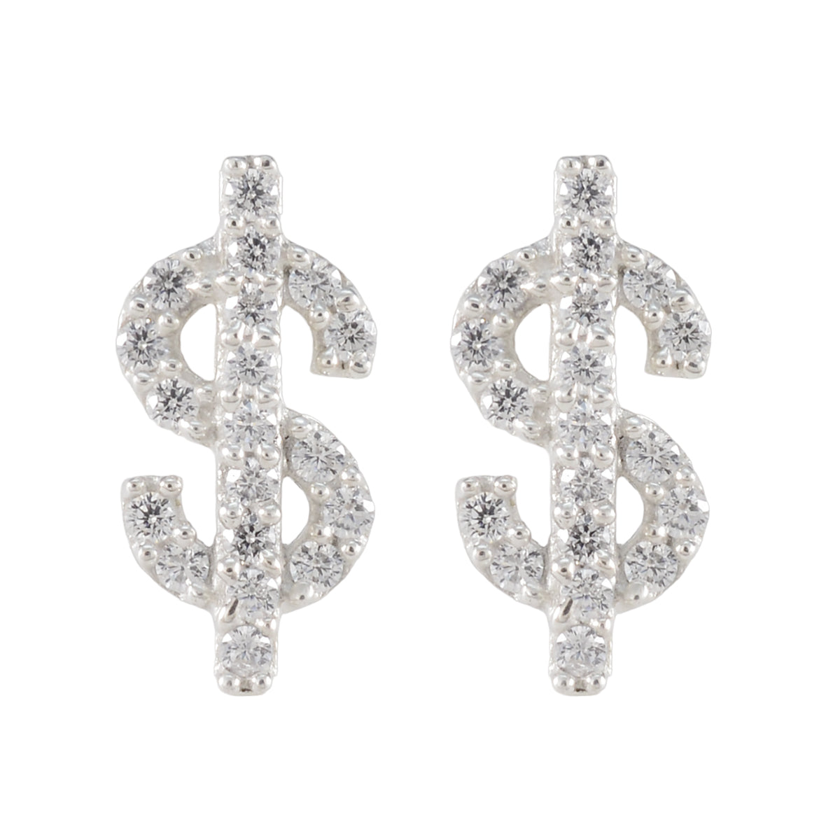 Cubic-Zirconia-Japanese-Luisa-multiple-Stud-White-925-Silver-Earring