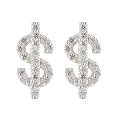 Cubic-Zirconia-Japanese-Luisa-multiple-Stud-White-925-Silver-Earring