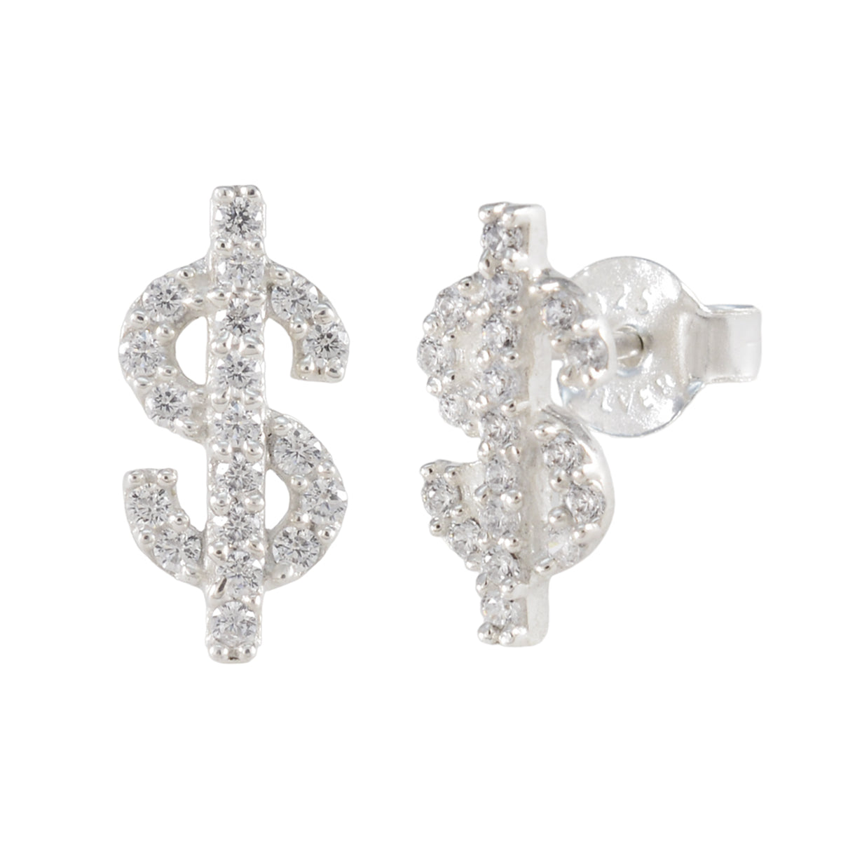 Cubic-Zirconia-Japanese-Luisa-multiple-Stud-White-925-Silver-Earring
