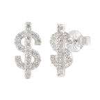 Cubic-Zirconia-Japanese-Luisa-multiple-Stud-White-925-Silver-Earring