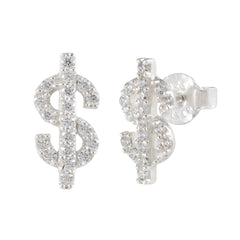 Cubic-Zirconia-Japanese-Luisa-multiple-Stud-White-925-Silver-Earring