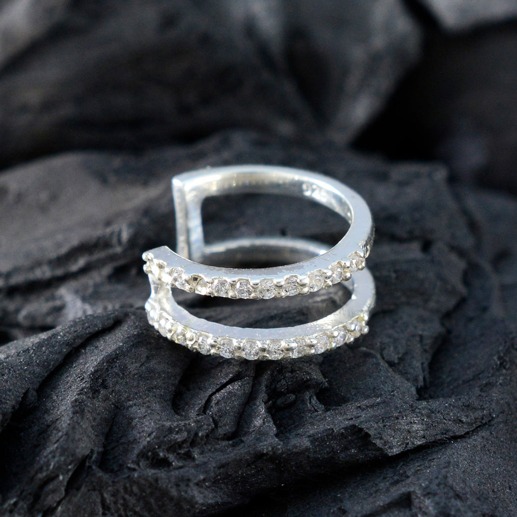 Cubic-Zirconia-French-Patricia-multiple-Stud-White-Silver-Earring