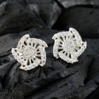 Cubic-Zirconia-American-Micaela-multiple-Stud-White-Silver-Earring