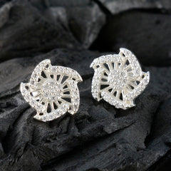 Cubic-Zirconia-American-Micaela-multiple-Stud-White-Silver-Earring