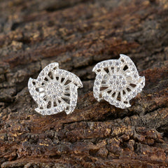 Cubic-Zirconia-American-Micaela-multiple-Stud-White-Silver-Earring