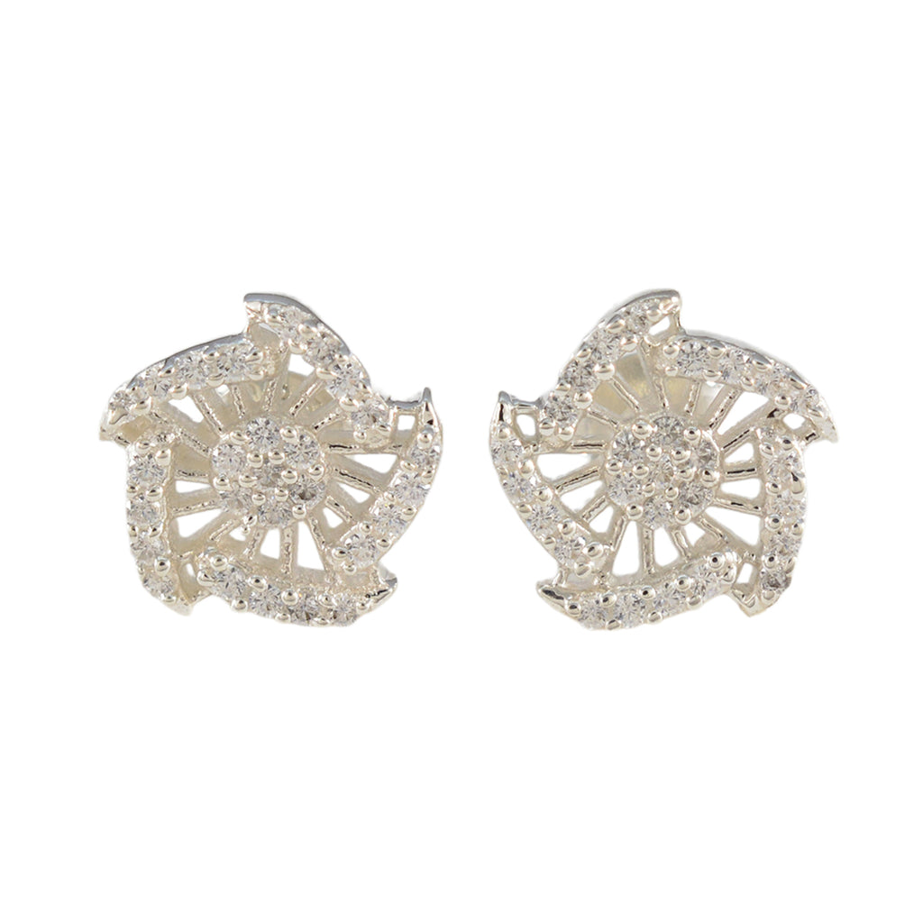 Cubic-Zirconia-American-Micaela-multiple-Stud-White-Silver-Earring