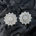 Cubic-Zirconia-American-Lourdes-multiple-Stud-White-Sterling-Silver-Earring