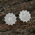 Cubic-Zirconia-American-Lourdes-multiple-Stud-White-Sterling-Silver-Earring