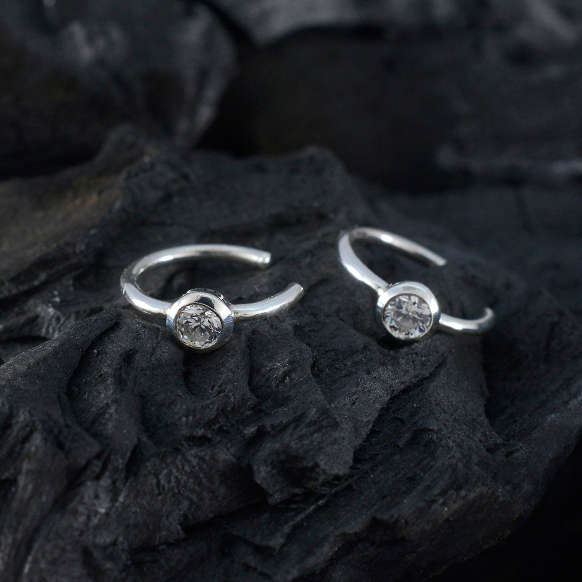 White-CZ-German-Nova-Solitaire-Dangle-White-925-Silver-Earring