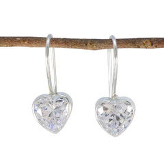 Cubic-Zirconia-Moroccan-Greta-Solitaire-Dangle-White-925-Sterling-Silver-Earring