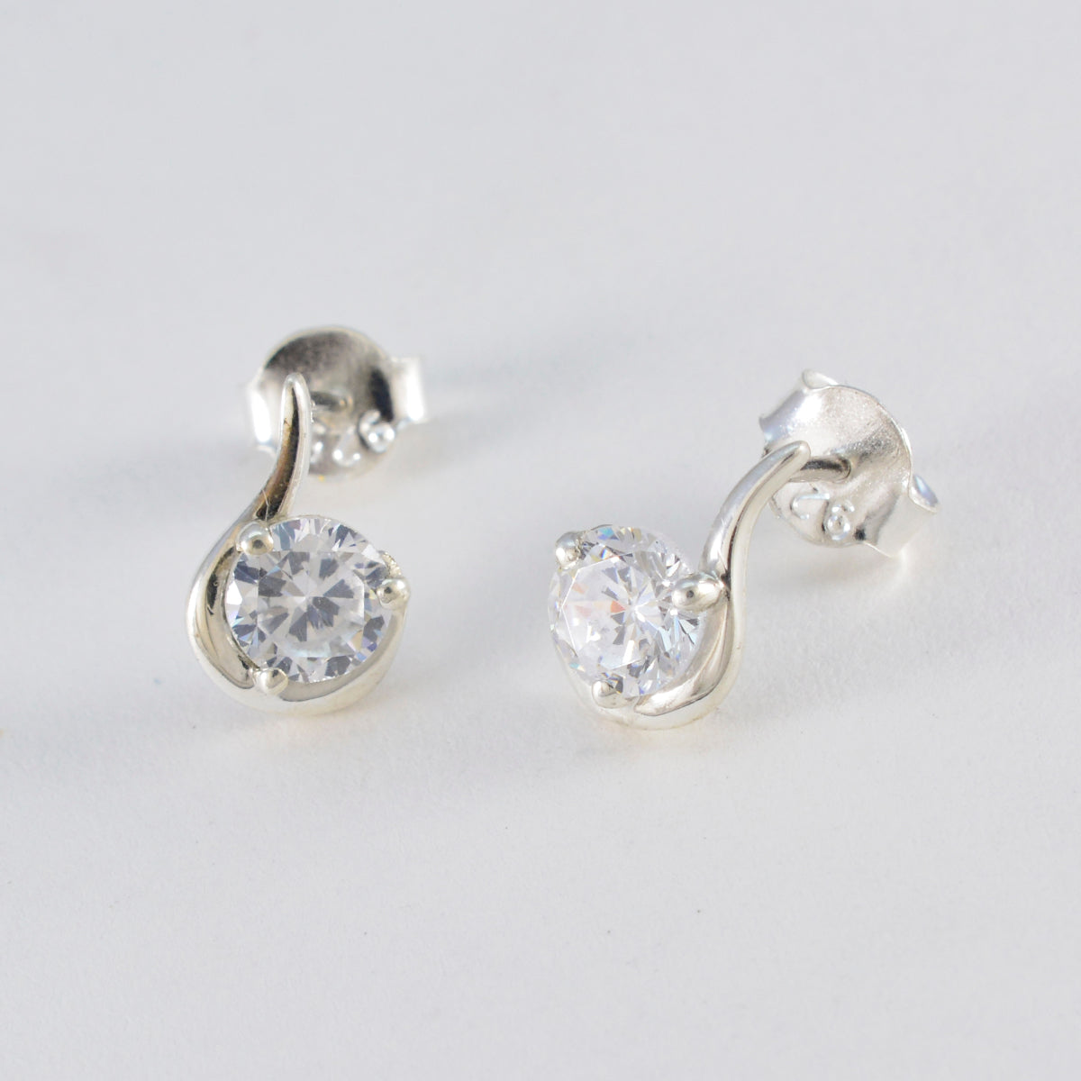 Cubic-Zirconia-American-Lourdess-multiple-Stud-White-92.5-Silver-Earring