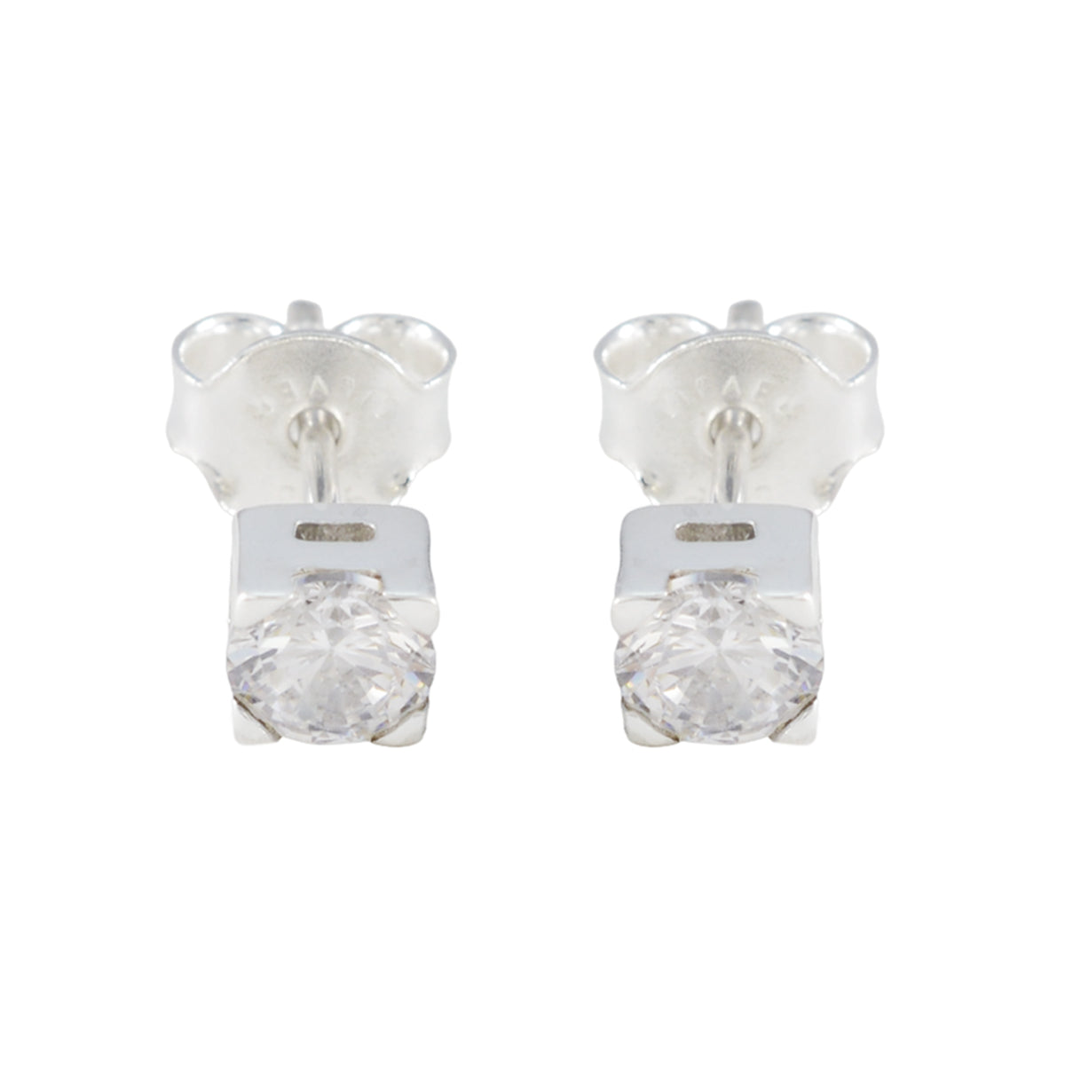 Cubic-Zirconia-Russian-Carla-Solitaire-Stud-White-925-Sterling-Silver-Earring