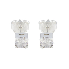 Cubic-Zirconia-Russian-Carla-Solitaire-Stud-White-925-Sterling-Silver-Earring