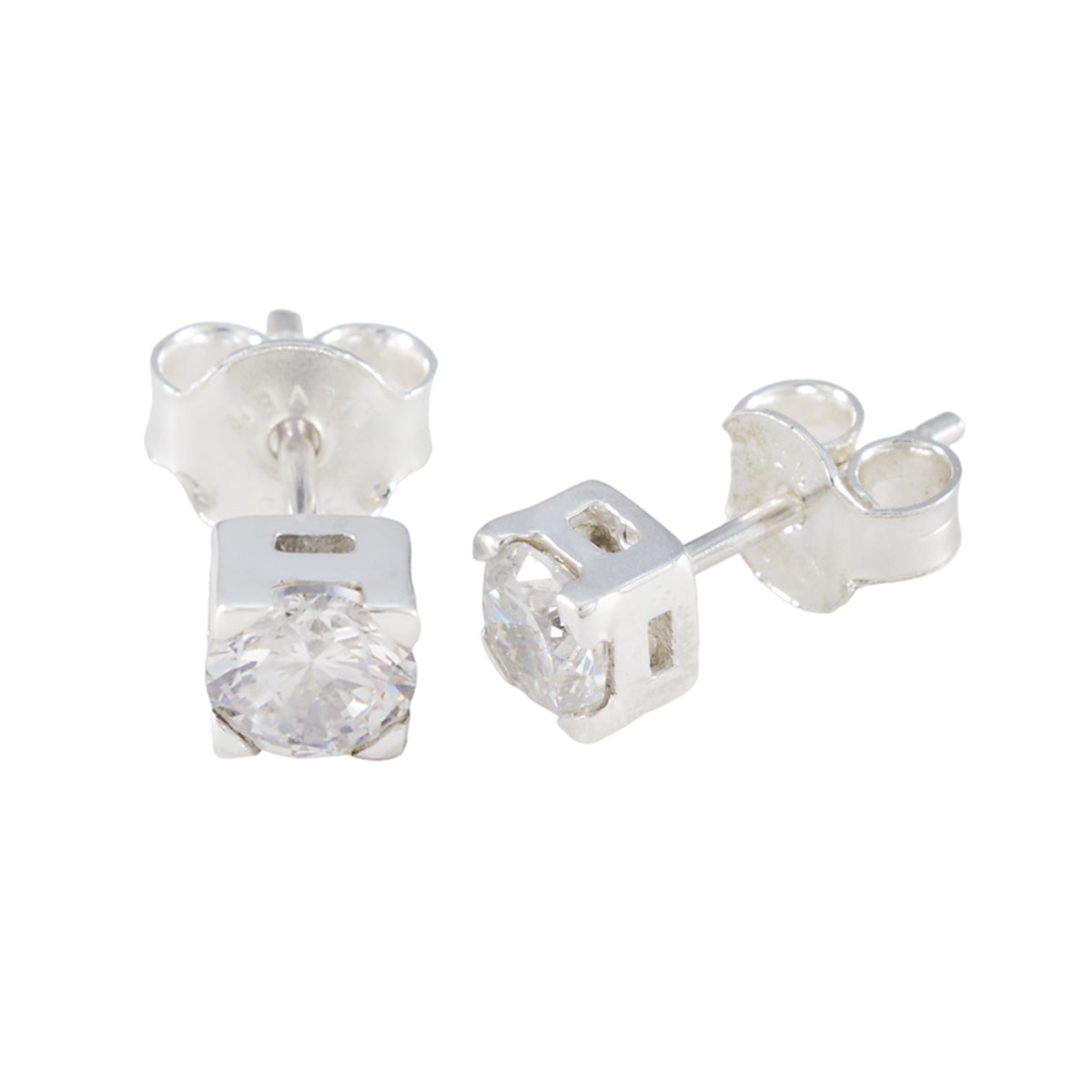 Cubic-Zirconia-Russian-Carla-Solitaire-Stud-White-925-Sterling-Silver-Earring