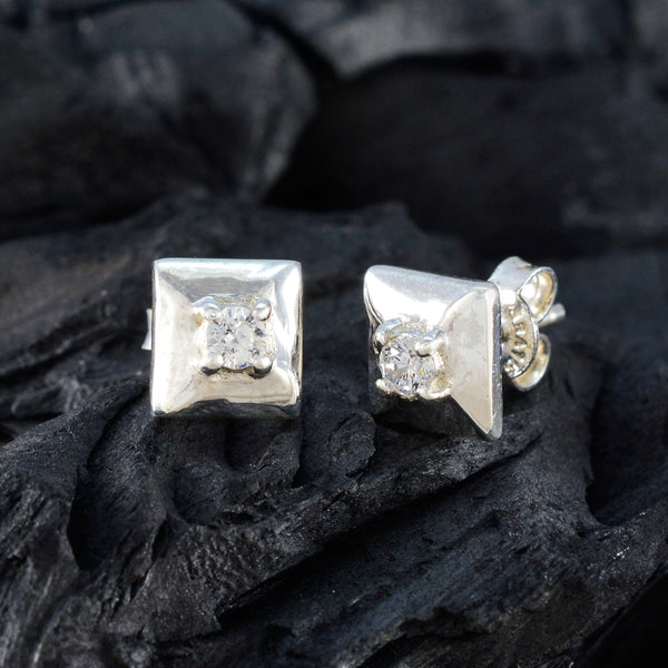 Zirkonia-Korean-Constanza-Solitär-Ohrstecker-Weiß-92,5-Silber-Ohrring