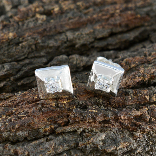 Zirkonia-Korean-Constanza-Solitär-Ohrstecker-Weiß-92,5-Silber-Ohrring