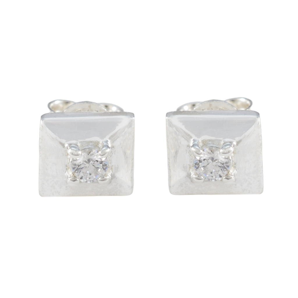 Zirkonia-Korean-Constanza-Solitär-Ohrstecker-Weiß-92,5-Silber-Ohrring
