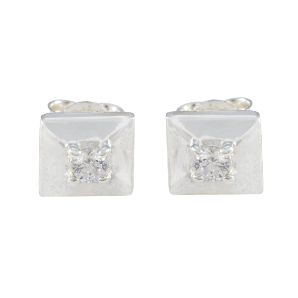 Zirkonia-Korean-Constanza-Solitär-Ohrstecker-Weiß-92,5-Silber-Ohrring
