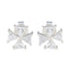 Cubic-Zirconia-Egyptian-Audrey-multiple-Stud-White-Silver-Earring