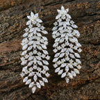 Cubic-Zirconia-Indian-Araya-multiple-Stud-White-925-Sterling-Silver-Earring