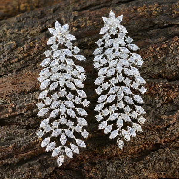 Cubic-Zirconia-Indian-Araya-multiple-Stud-White-925-Sterling-Silver-Earring