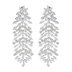 Cubic-Zirconia-Indian-Araya-multiple-Stud-White-925-Sterling-Silver-Earring