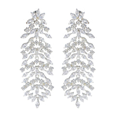 Cubic-Zirconia-Indian-Araya-multiple-Stud-White-925-Sterling-Silver-Earring