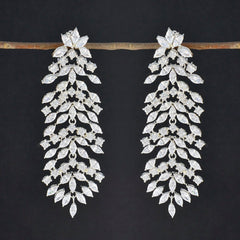 Cubic-Zirconia-Indian-Araya-multiple-Stud-White-925-Sterling-Silver-Earring