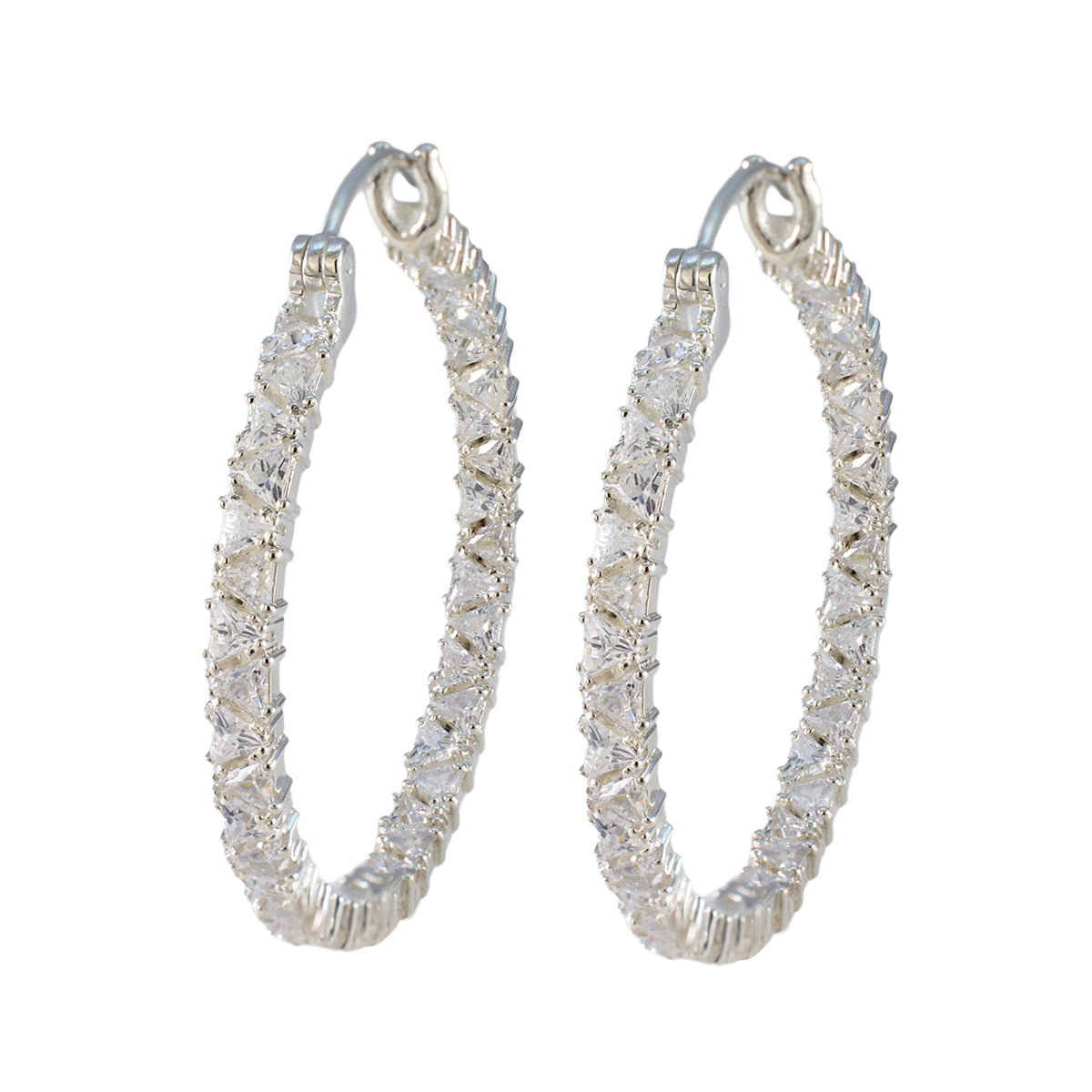 Cubic-Zirconia-Indian-Ayesha-multiple-Dangle-White-Silver-Earring Hoofdafbeelding