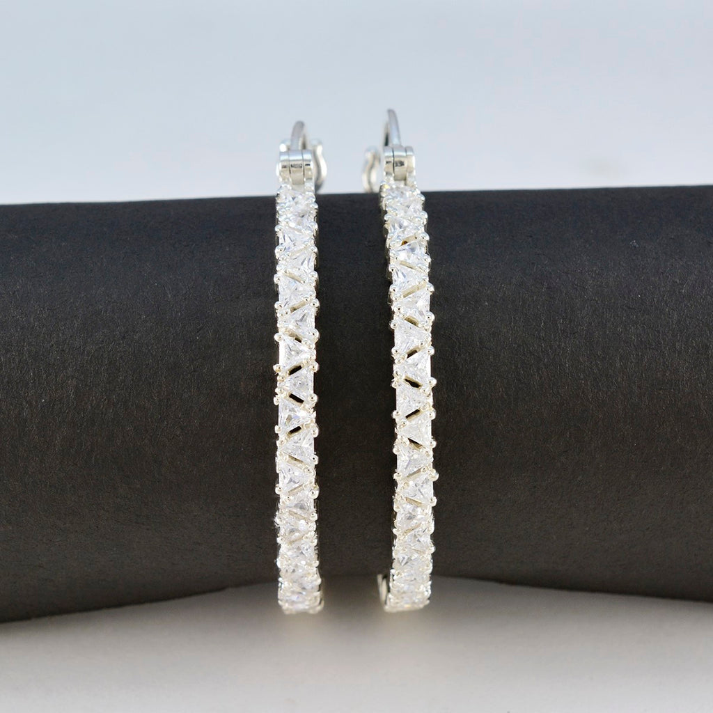 Cubic-Zirconia-Indian-Ayesha-multiple-Dangle-White-Silver-Earring
