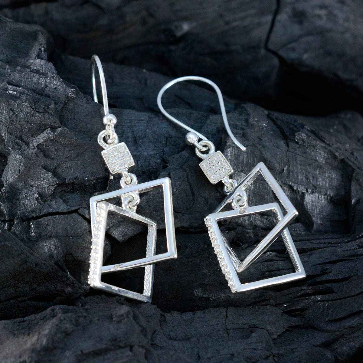 Cubic-Zirconia-Moroccan-Agustina-multiple-Dangle-White-92.5-Silver-Earring