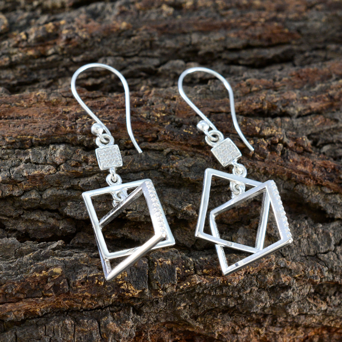 Cubic-Zirconia-Moroccan-Agustina-multiple-Dangle-White-92.5-Silver-Earring